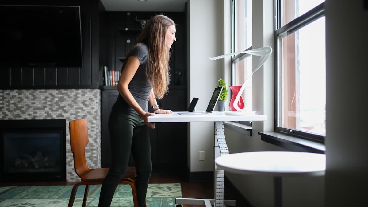 Standing desk workspace 1