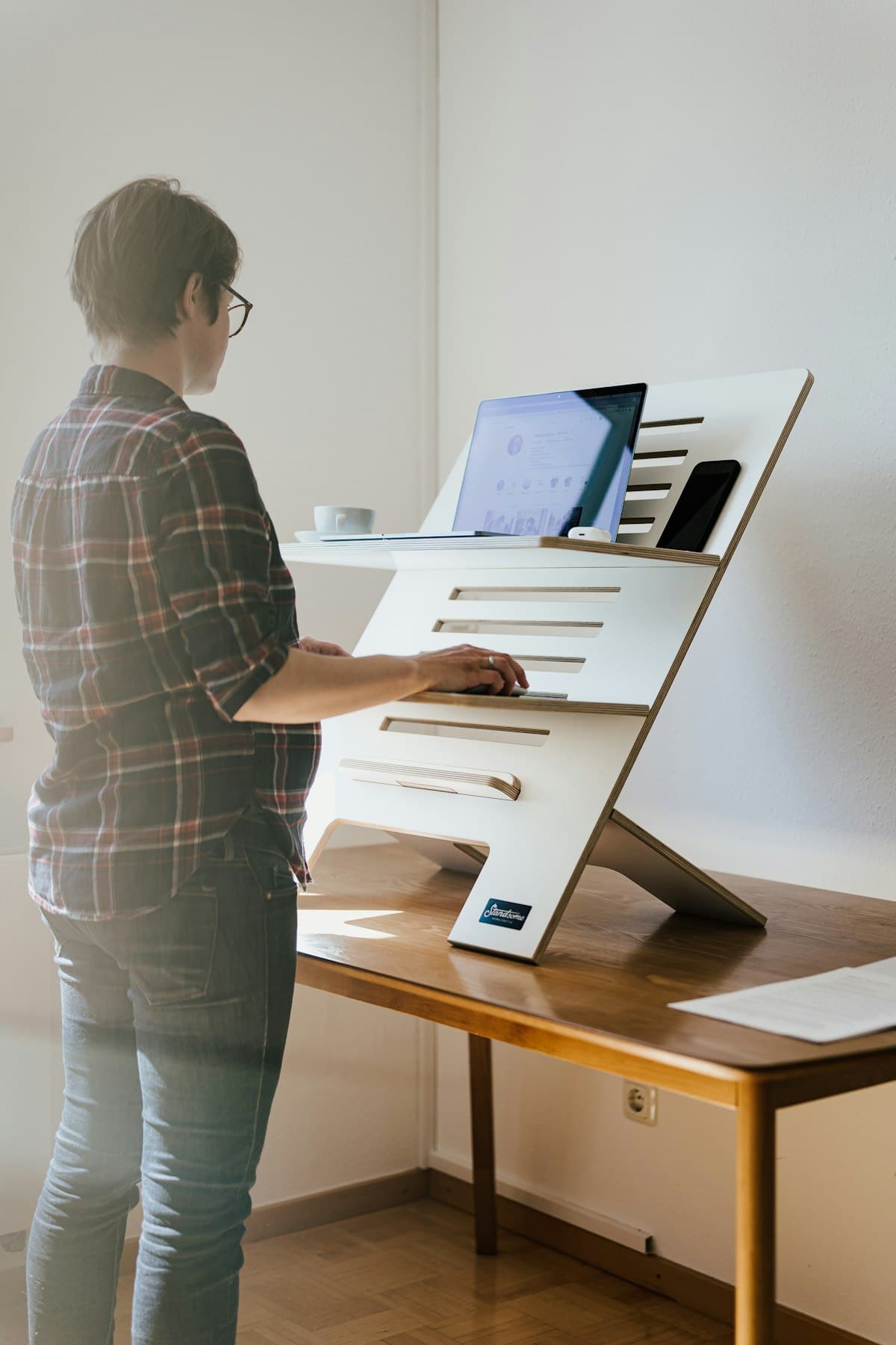 Standing desk workspace 4