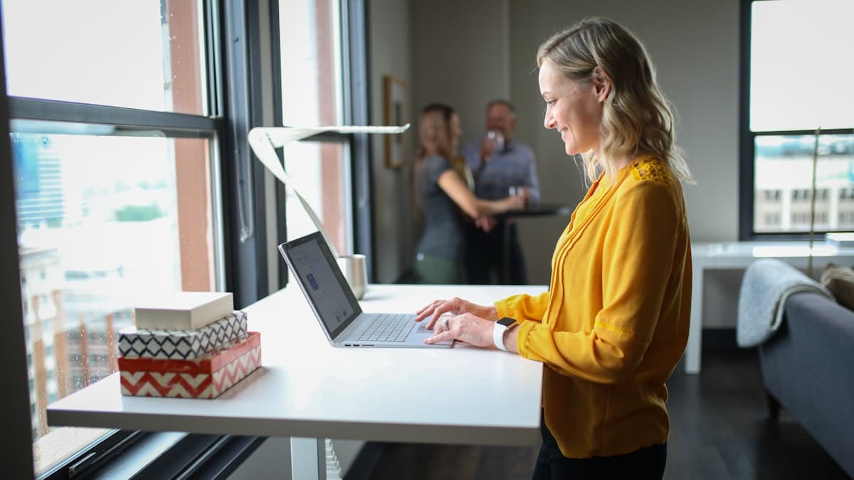 Standing desk workspace